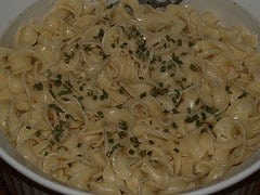 Creamy Italian Noodles &ndash; this side dish tastes better than any pre-packaged noodle.