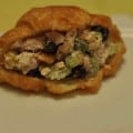 chicken salad sandwich with dried fruit