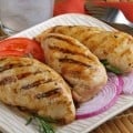 grilled chicken breasts on a plate