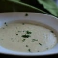 Cream of potato and leek soup