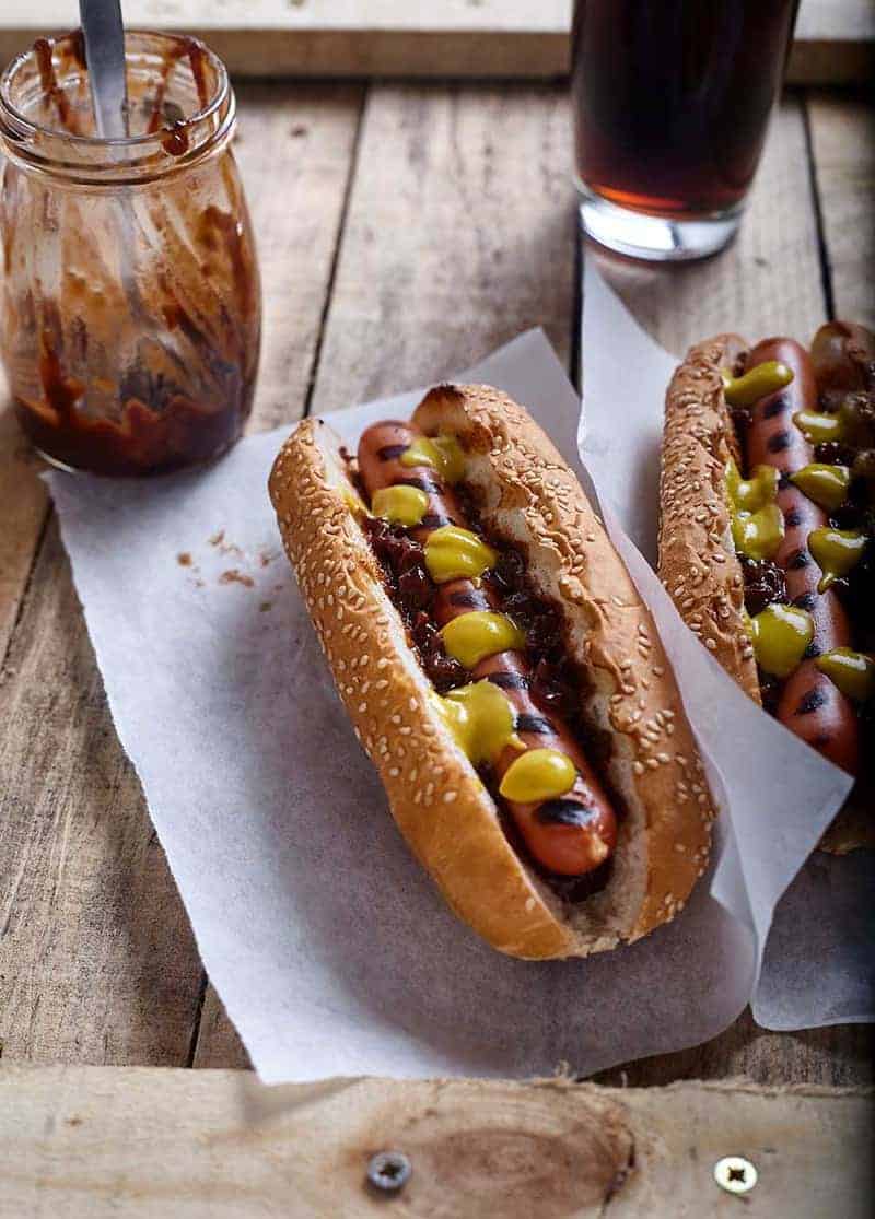 You can make delicious grilled hot dogs in your air fryer. 